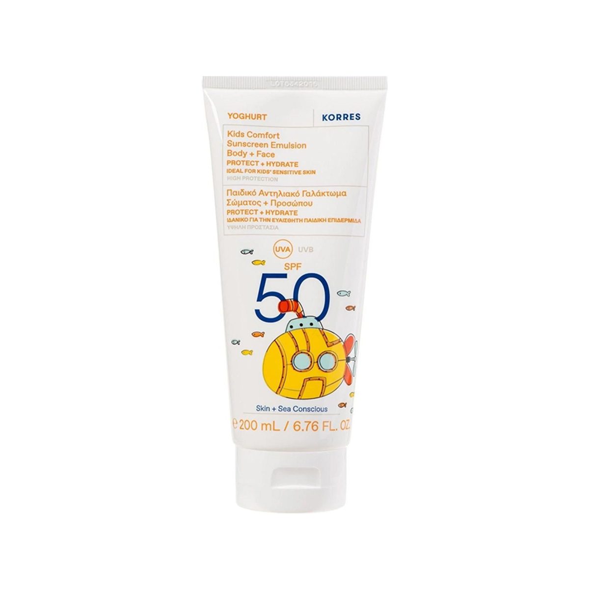 Korres – Yogurt Kids Sunscreen Face & Body (SPF 50+)