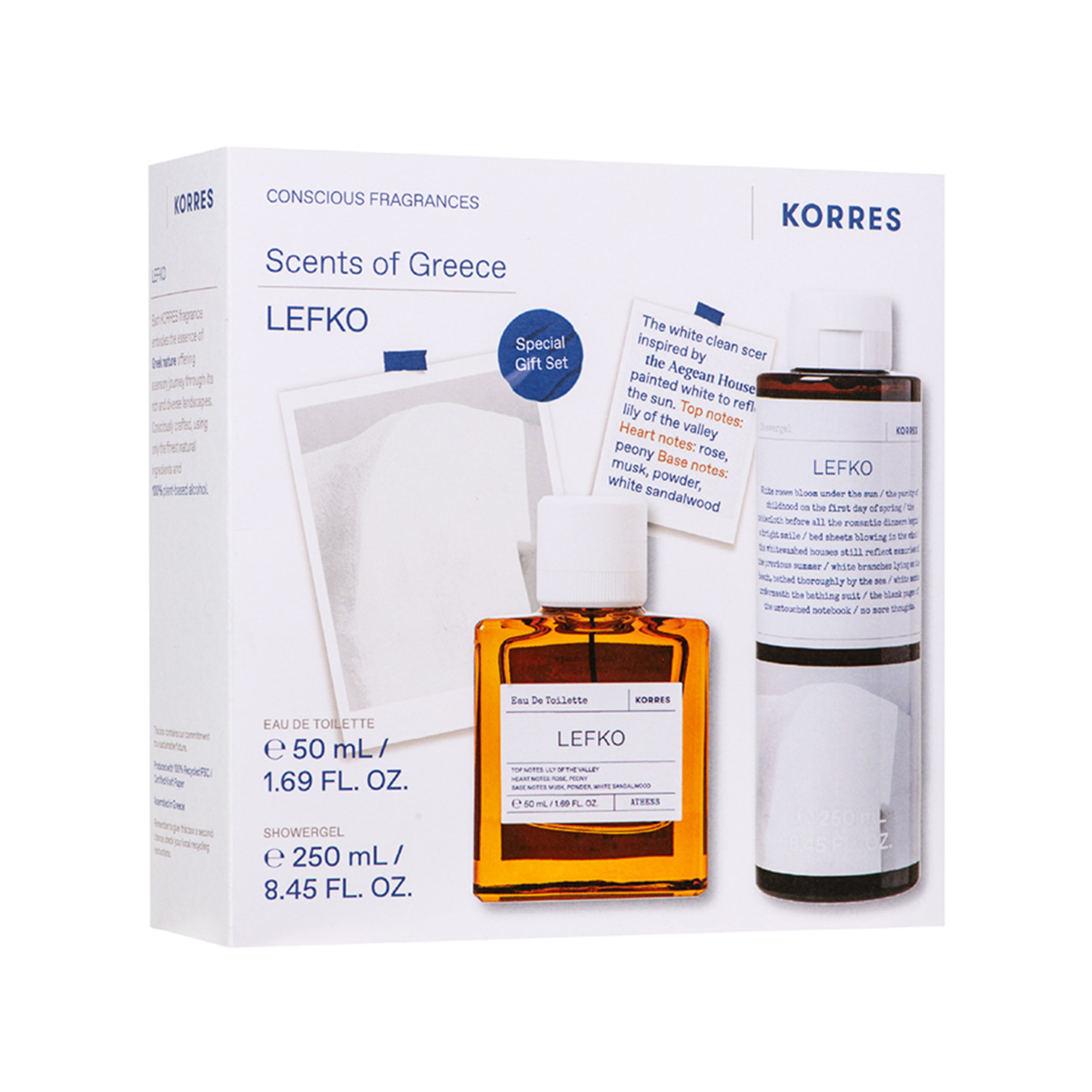 Korres – Lefko Eau de Toilette & Shower Gel Set