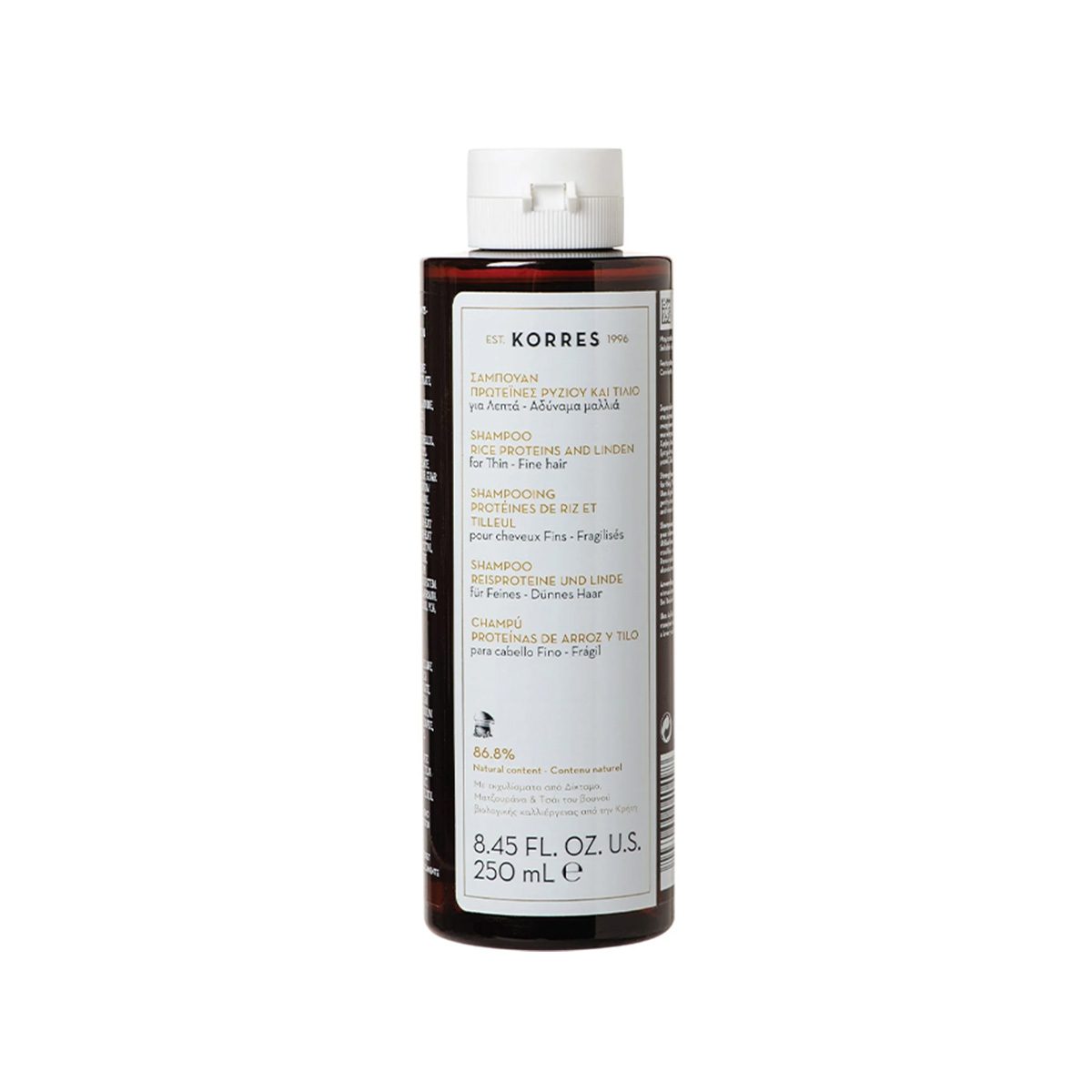 Korres – Rice Proteins & Linden Shampoo for thinning hair