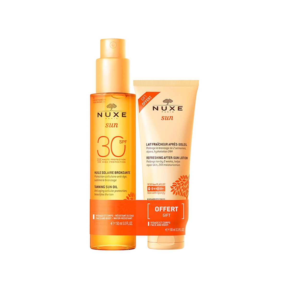 Nuxe – Vaj nxirës për fytyrë dhe trup (SPF 30) + After Sun 100ml