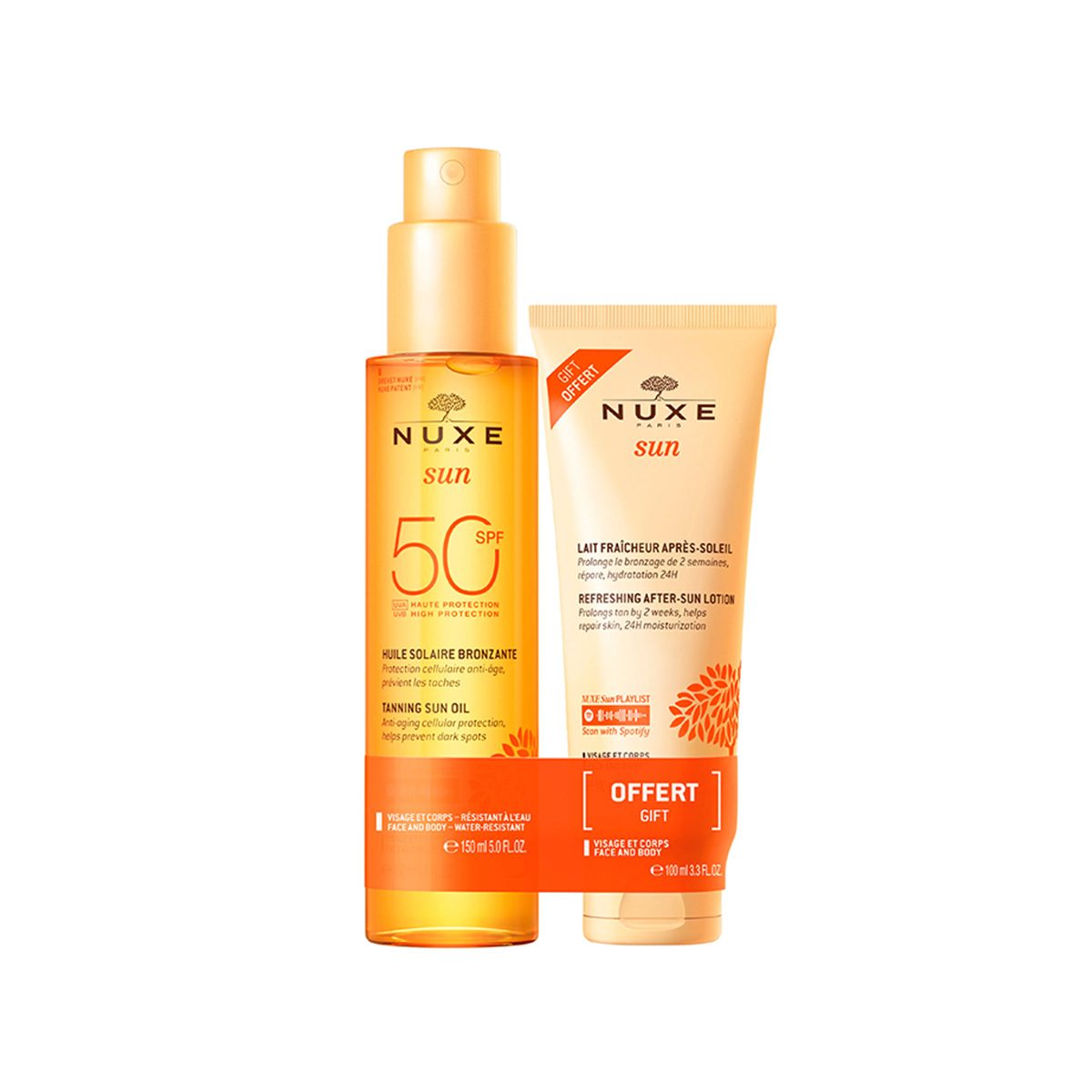 Nuxe – Vaj Nxirës për Fytyrë dhe Trup (SPF 50) + After Sun 100ml